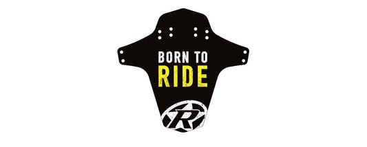 REVERSE MUD GUARD-BORN TO RIDE YELLOW - Bike technics