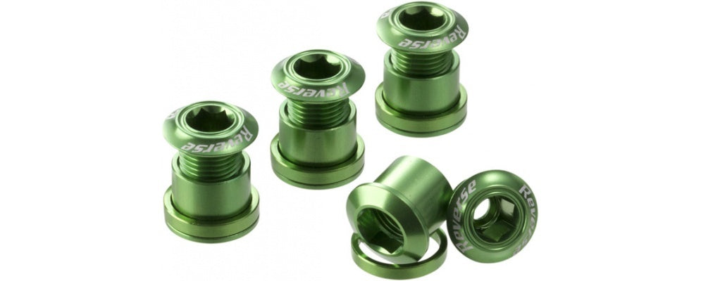 Reverse Chainring Bolt Set GREEN