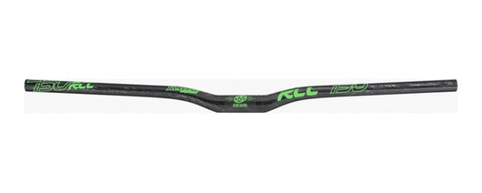 Reverse Handlebar RCC 750mm 31.8mm 20mm Rise GLOSSY CARBON BLACK/NEON GREEN