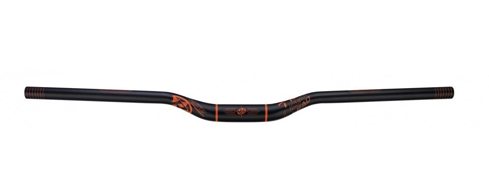 Reverse Handlebar Lead 770mm 31.8mm 25mm Rise BLACK/FOX ORANGE