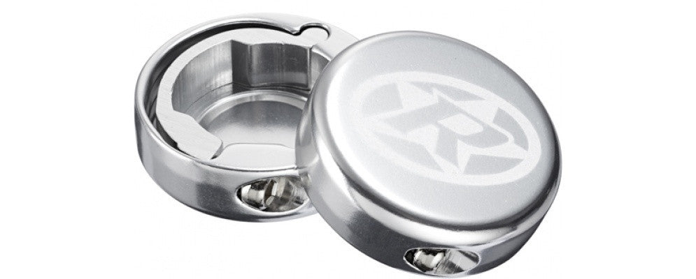 REVERSE GRIP LOCK-ON END CAP SILVER POLISH - Bike technics