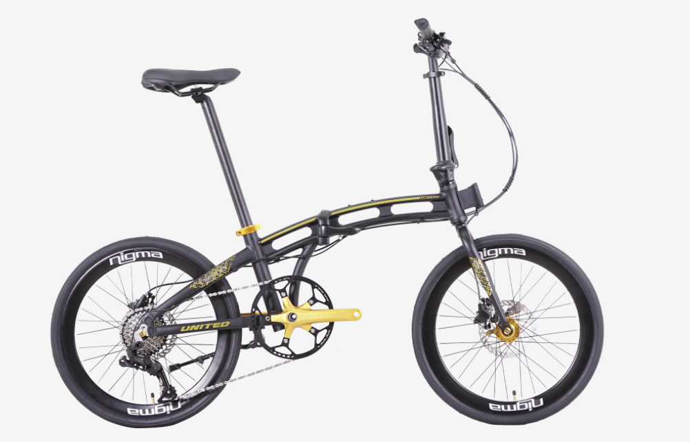 United Nigma 5 Folding Bicycle BLACK/GOLD