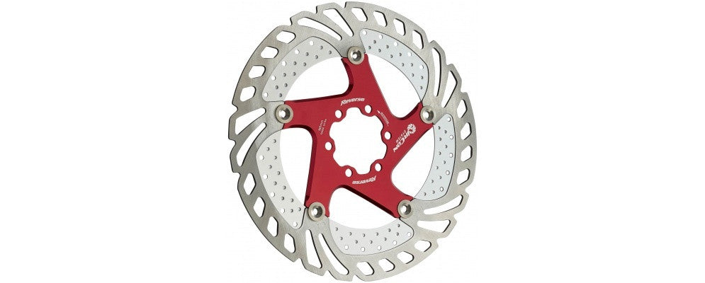 REVERSE DISC ROTOR AIRCON 180MM RED - Bike technics