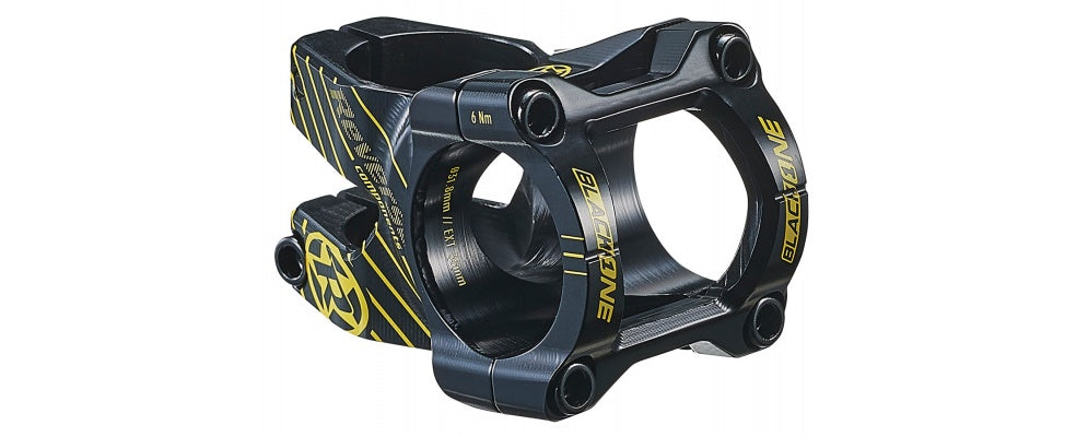 REVERSE Stem BLACK-ONE Enduro 35MM 31.8MM Black/Yellow