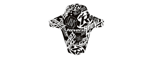 REVERSE MUD GUARD -NICO VINK-STICKERBOMB BLACK/WHITE - Bike technics