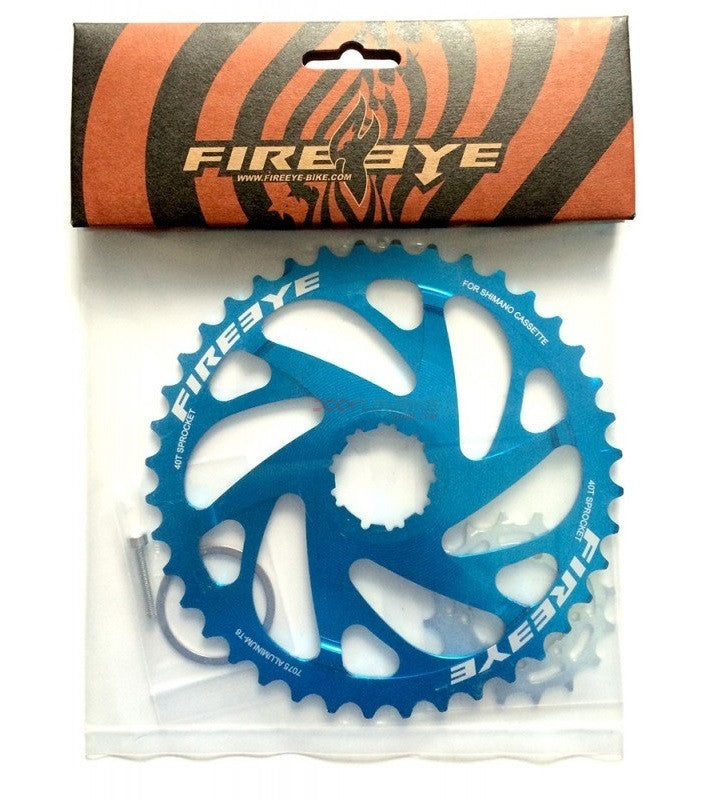 FIREEYE EF 40T SM SPROCKET BLUE - Bike technics 